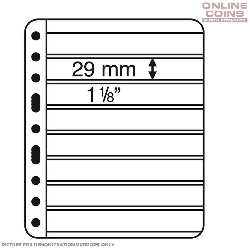 Lighthouse Vario 8 Pocket Black Stamp Stock Album Pages Pack of 5